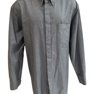 XXL Zanella Men's Blue Silver Chevron Pattern Hidden Button Shirt Made In Italy